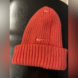 Nike Orange with gold shimmer accents women’s toboggan one size fits most